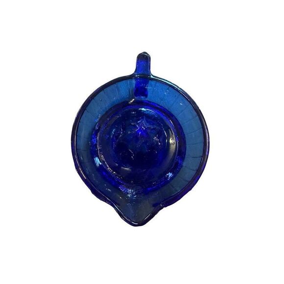 Rare Hazel Atlas Cobalt Blue Reamer with Tab Handle Depression Glass - Picture 5 of 6